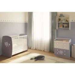 POLINI Ourson Teddy Commode 4 Tiroirs - Blanc/gris -Lexibook Magasin polini ourson teddy commode 4 tiroirs blanc gris 4620031186601 529195