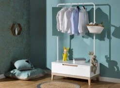 Portant Enfant 1 Tiroir Bois Blanc Et Hêtre Clair Evidence -Lexibook Magasin portant enfant 1 tiroir bois blanc et hetre clair evidence 3700429610022 654961