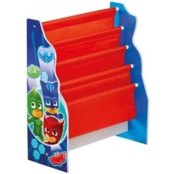 PYJAMASQUES Bibliotheque A Pochettes Pour Enfants - Rangement De Livres Pour Chambre D'Enfant