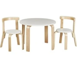 Set Table Et 2 Chaises Enfant Ewer Blanc