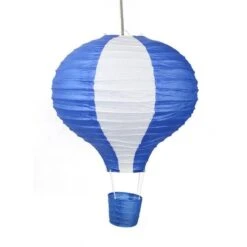 Suspension Papier Montgolfiere Enfant Bleu