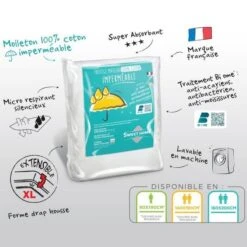 SWEETHOME Protege-matelas 100% Coton - Imperméable - Anti-acariens - 160x200 Cm -Lexibook Magasin sweethome protege matelas 100 coton impermeable anti acariens 160x200 cm 3377720104224 762307