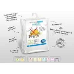 SWEETNIGHT 2 Protege-matelas Imperméable Anti-acariens NoeMIE 2x70x200cm - Blanc -Lexibook Magasin sweetnight 2 protege matelas impermeable anti acariens noemie 2x70x200cm blanc 3377720089750 513961
