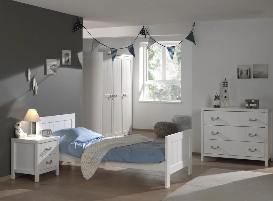 Table De Chevet 2 Tiroirs Bois Laqué Blanc Lewis 7 Table De Chevet 2 Tiroirs Bois Laqué Blanc Lewis – Image 5