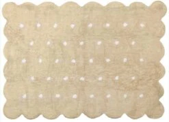 Tapis 100% Coton Biscuit Terre 120x160