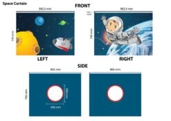 Tente Pour Lit Mezzanine Tissu Bleu Space -Lexibook Magasin tente pour lit mezzanine tissu bleu space 5420070214766 269951