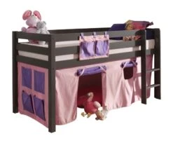 Tente Pour Lit Mezzanine Tissu Rose Et Violet Bella