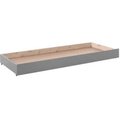 Tiroir De Lit 90x195 Cm Pin Massif Gris Pinie