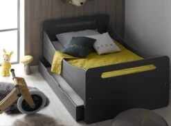 Lexibook Magasin -Lexibook Magasin tiroir de lit 90x200 cm bois anthracite home kid 3700429610282 655692