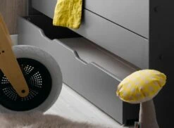 Tiroir De Lit Enfant évolutif Bois Anthracite Féroé