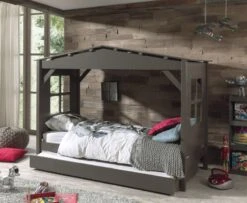 Lexibook Magasin -Lexibook Magasin tiroir de lit pin massif taupe pino 90x195 cm 5420070210959 269828