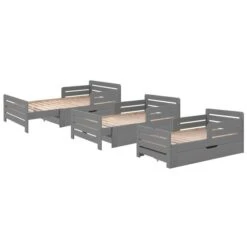 Lexibook Magasin -Lexibook Magasin tiroir lit bebe 60x120 cm pin massif gris jeep 5420070233897 692857