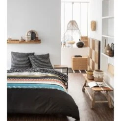 TODAY Parure De Couette Sunshine #1.5 - 100% Coton - 220 X 240 Cm - Noir Et Blanc
