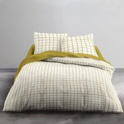 TODAY Parure De Lit 2 Personnes - 220 X 240 Cm - Imprimé Jaune Graphique CRAZY Nadashi