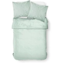 TODAY Parure De Lit Scandi - 1 Housse De Couette 140 X 200 Cm + 1 Taie D'Oreiller 63 X 63 Cm - 100% Coton 57 Fils - Vert