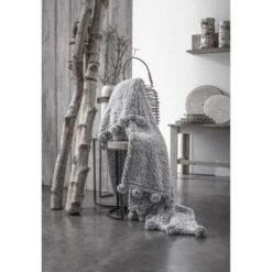 TODAY Plaid 100% Polyester COCOON Au Coin Du Feu 125x150cm - Gris