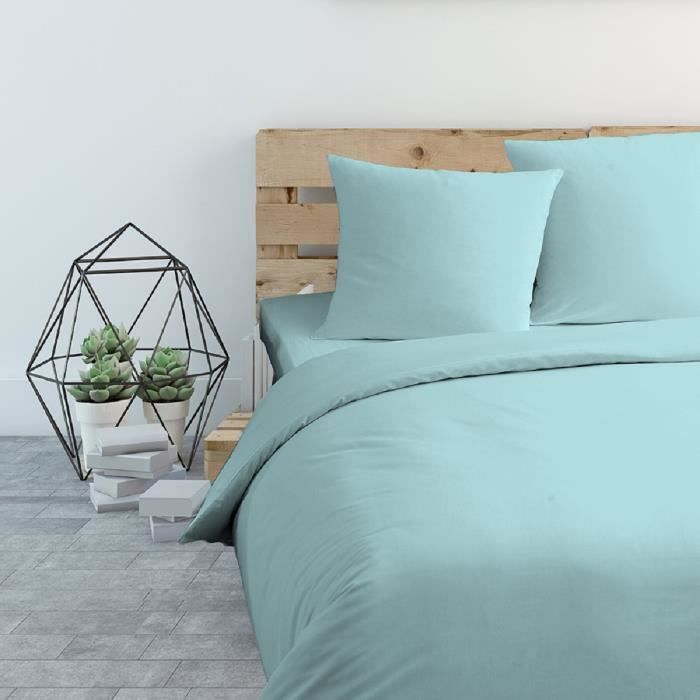 Lexibook Magasin -Lexibook Magasin cote deco lot de 2 taies d oreillers microfibre 50x70 cm bleu aqua 3700287632488 1026829 1